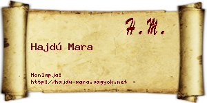 Hajdú Mara névjegykártya