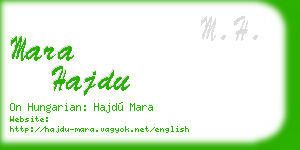 mara hajdu business card